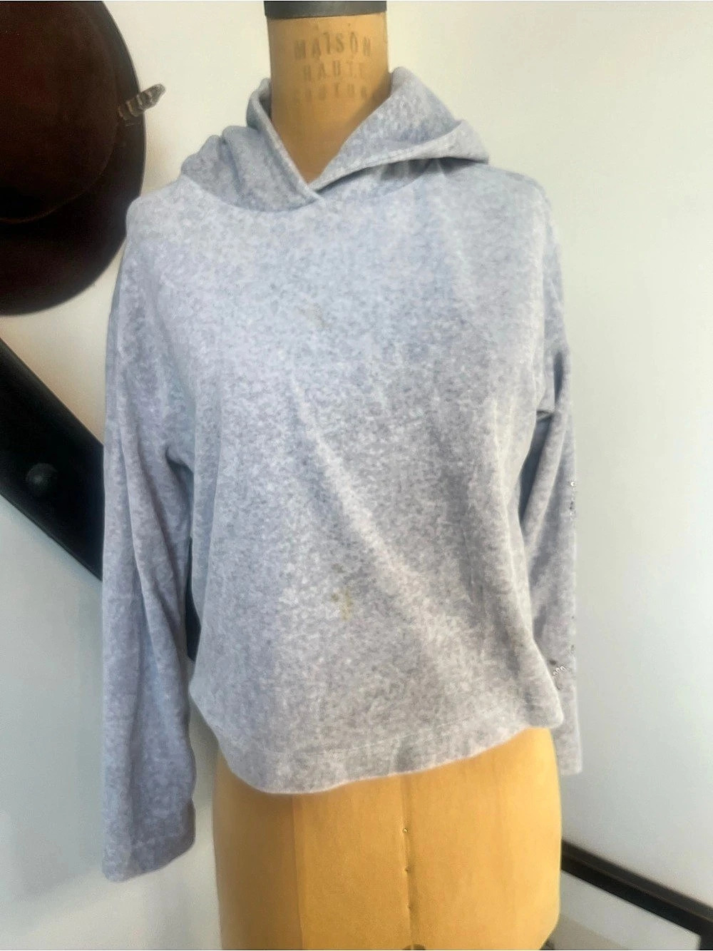 Juicy Couture Gray Hooded Long Sleeve Top